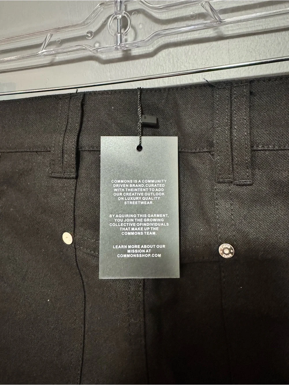 Commons Double Knee Canvas Short Black